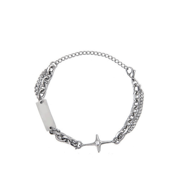 Retro modeļa vīriešu tērauda rokassprādze