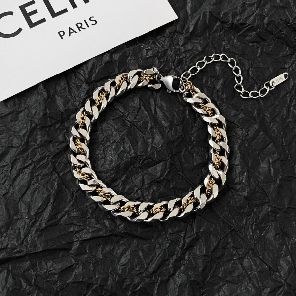 Modern titán acél karkötő férfiaknak