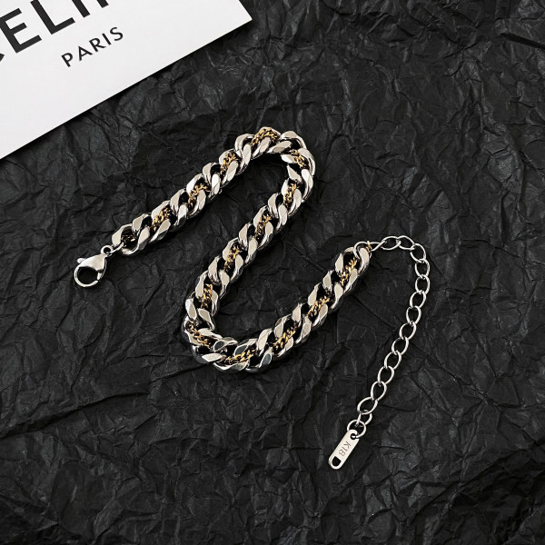 Modern titán acél karkötő férfiaknak