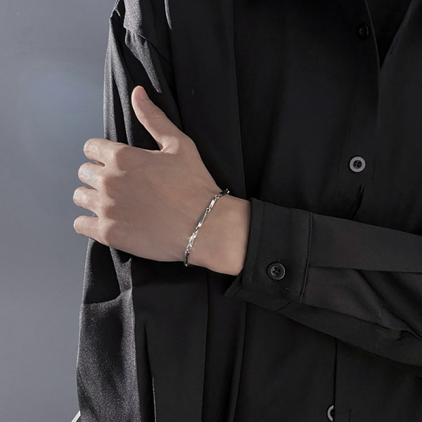 Vīriešu tērauda rokassprādze ar metāla aizdari