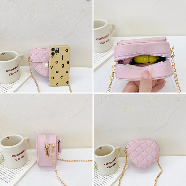 Bērnu maza soma meitenēm ar rāvējslēdzēju un plecu rokturi