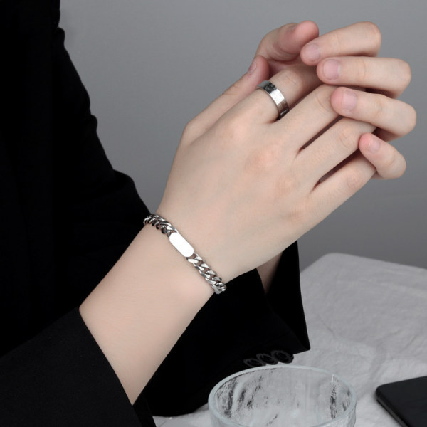 Tīra modeļa vīriešu tērauda rokassprādze