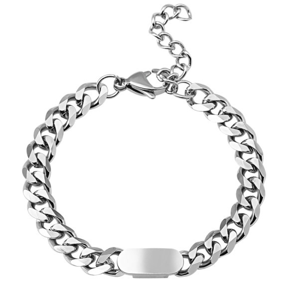 Tīra modeļa vīriešu tērauda rokassprādze