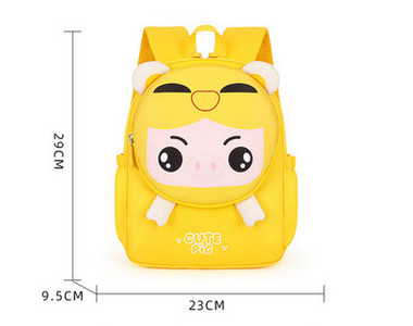 Jauna modeļa bērnu mugursoma ar 3D aplikāciju un uzrakstu