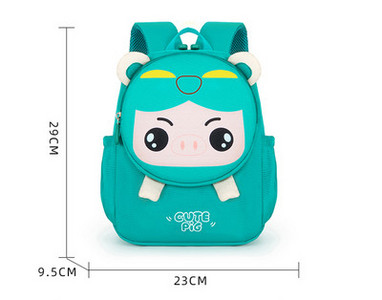 Jauna modeļa bērnu mugursoma ar 3D aplikāciju un uzrakstu