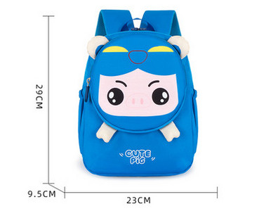 Jauna modeļa bērnu mugursoma ar 3D aplikāciju un uzrakstu