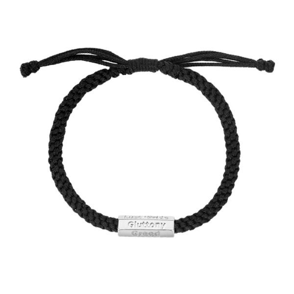 Ikdienas vīriešu rokassprādze ar metāla plāksni