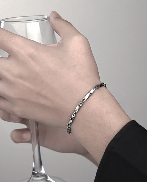 Ikdienas vīriešu tērauda rokassprādze