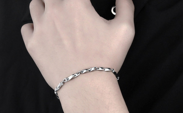 Ikdienas vīriešu tērauda rokassprādze