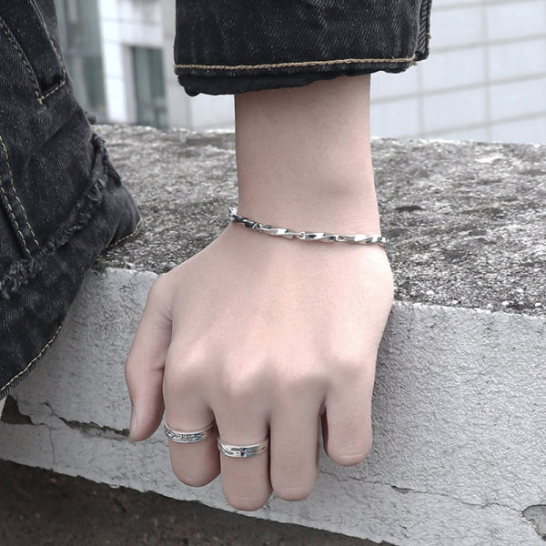 Ikdienas vīriešu tērauda rokassprādze