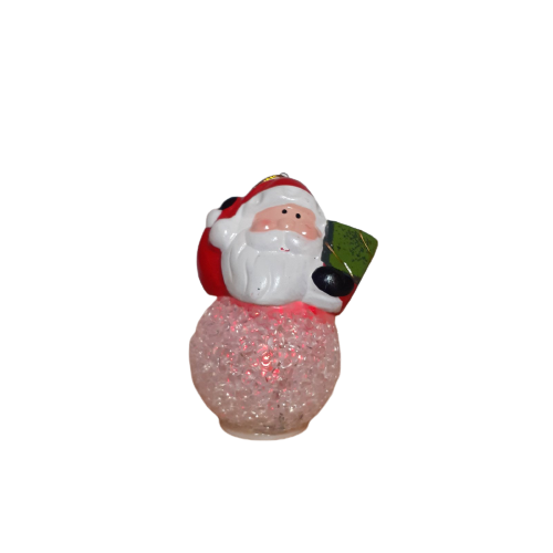 Фигурка Ahelos, Дядо Коледа, За елха, Светеща, 9х5 см