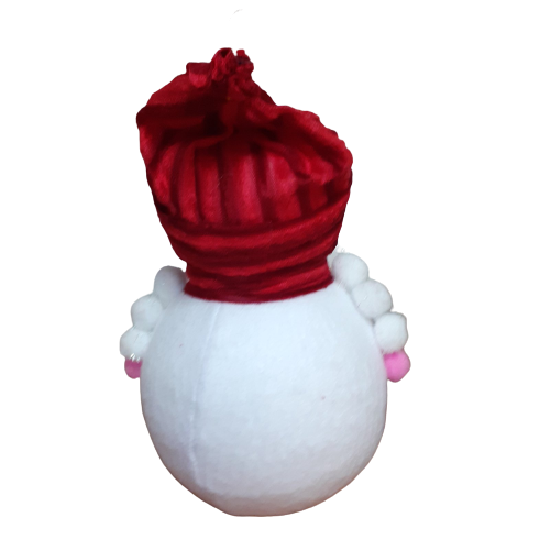 Фигурка Ahelos, Снежен човек, Стиропор/Текстил, 25х17 см