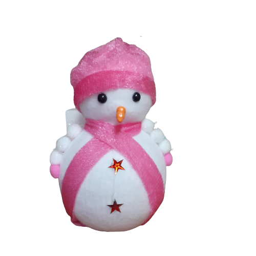 Фигурка Ahelos, Снежен човек, Стиропор/Текстил, 25х17 см