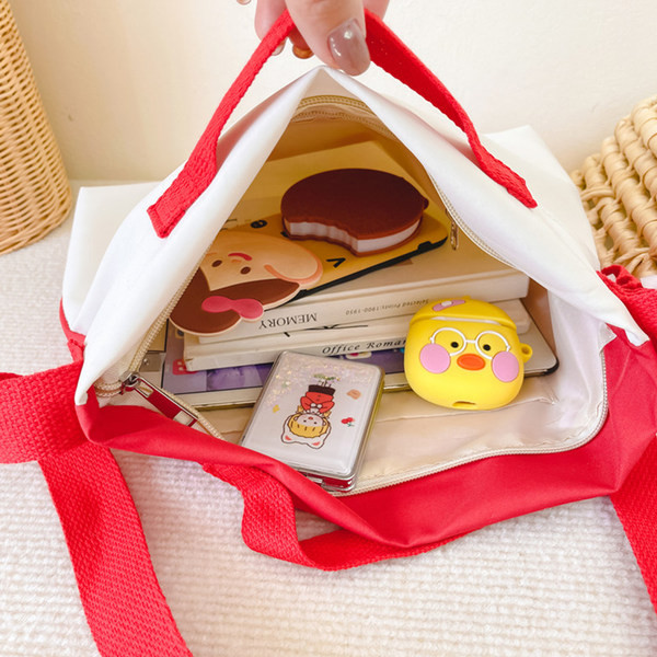 Tekstila soma ar garu regulējamu rokturi meitenēm un zēniem