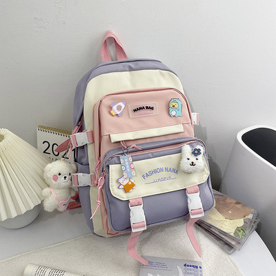 Υφασμάτινο σακίδιο πλάτης με επιγραφή και τρισδιάστατα στοιχεία για αγόρια και κορίτσια