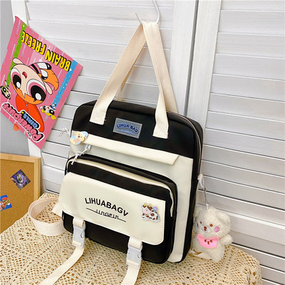 Υφασμάτινο σακίδιο πλάτης με επιγραφή και τρισδιάστατα στοιχεία για αγόρια και κορίτσια