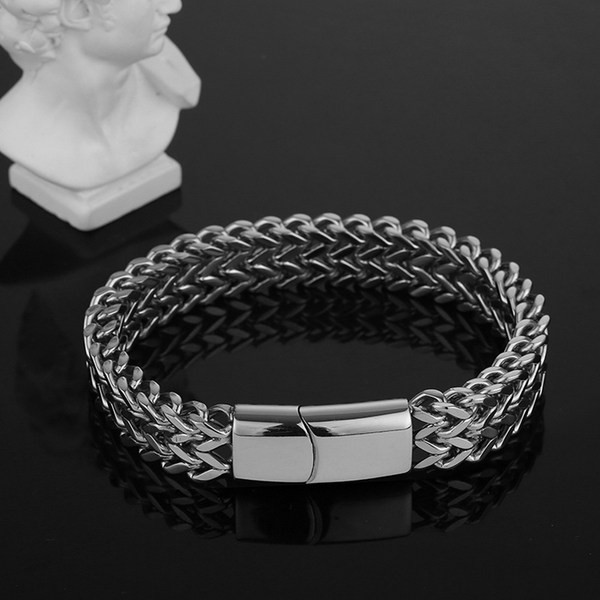 Vīriešu tērauda rokassprādze ar magnētisku sprādzi