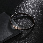 Retro modeļa adīta vīriešu rokassprādze