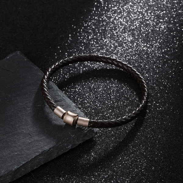 Retro modeļa adīta vīriešu rokassprādze