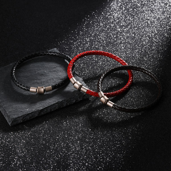 Retro modeļa adīta vīriešu rokassprādze