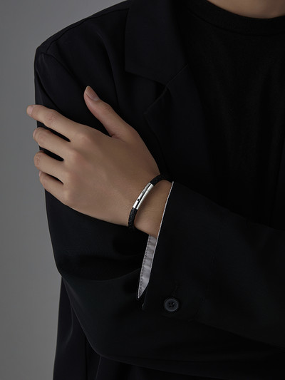 Vīriešu pīta eko ādas rokassprādze