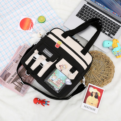 Bērnu ikdienas soma ar plecu rokturi un kabatu