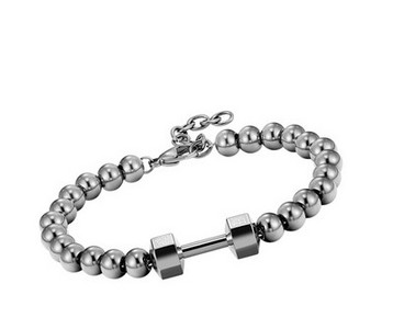 Moderna vīriešu rokassprādze - ar metāla elementu