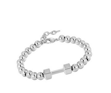 Moderna vīriešu rokassprādze - ar metāla elementu