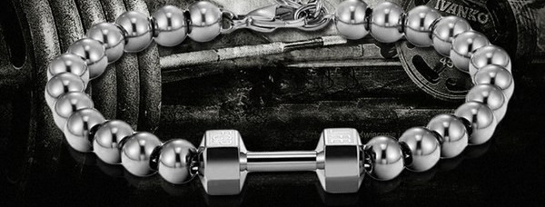 Moderna vīriešu rokassprādze - ar metāla elementu