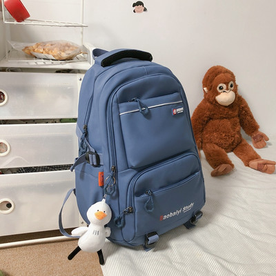 Vaikiška mokyklinė kuprinė su kišene ir užtrauktuku laisvalaikio modelis