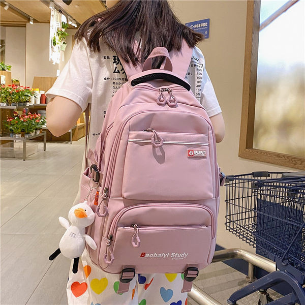 Vaikiška mokyklinė kuprinė su kišene ir užtrauktuku laisvalaikio modelis