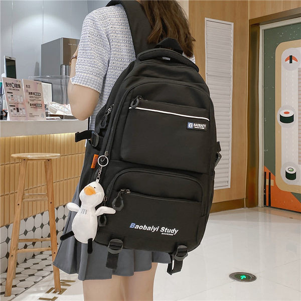 Vaikiška mokyklinė kuprinė su kišene ir užtrauktuku laisvalaikio modelis