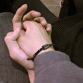 Muška crna ležerna narukvica