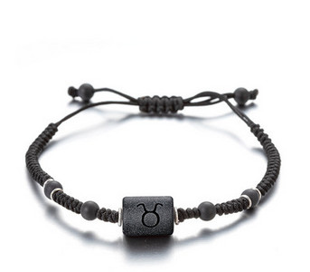 Muška crna ležerna narukvica