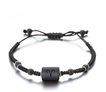 Muška crna ležerna narukvica