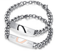 Įprasta titano plieno apyrankė poroms