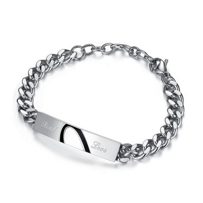 Įprasta titano plieno apyrankė poroms