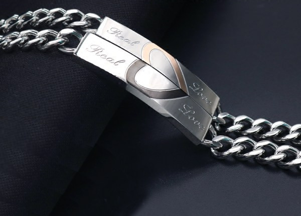 Įprasta titano plieno apyrankė poroms