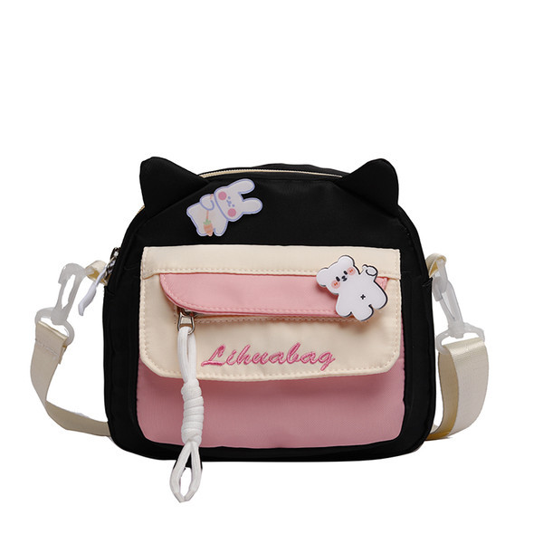 Bērnu maza soma meitenēm ar plecu rokturi un kabatu