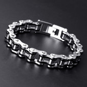 Alkalmi férfi acél lánckarkötő