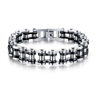 Alkalmi férfi acél lánckarkötő