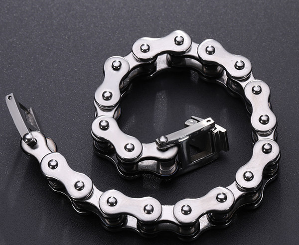 Alkalmi férfi acél lánckarkötő