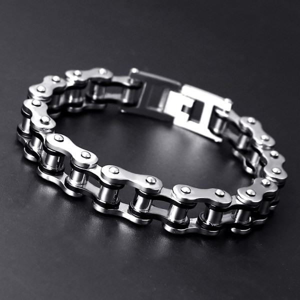 Alkalmi férfi acél lánckarkötő