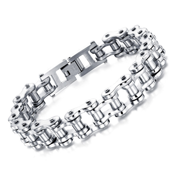 Alkalmi férfi acél lánckarkötő