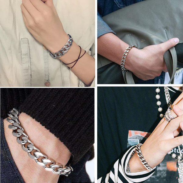 Férfi titán acél karkötő - három modell