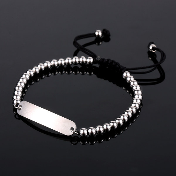 Vīriešu rokassprādze sudraba krāsā