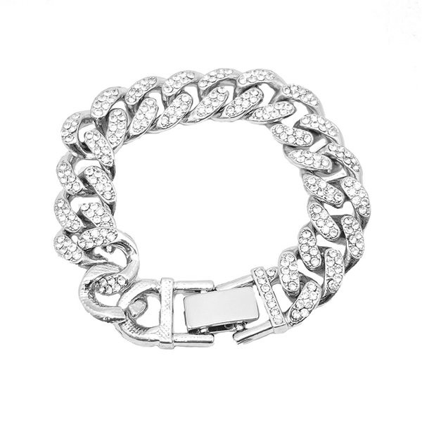 Sidabrinė vyriška apyrankė su akmenukais