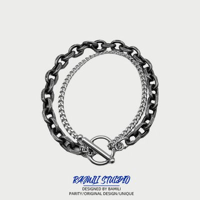 Dvobojna muška narukvica retro model