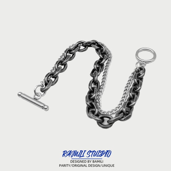 Dvobojna muška narukvica retro model