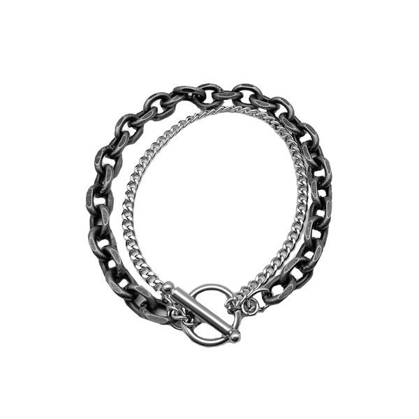 Dvobojna muška narukvica retro model